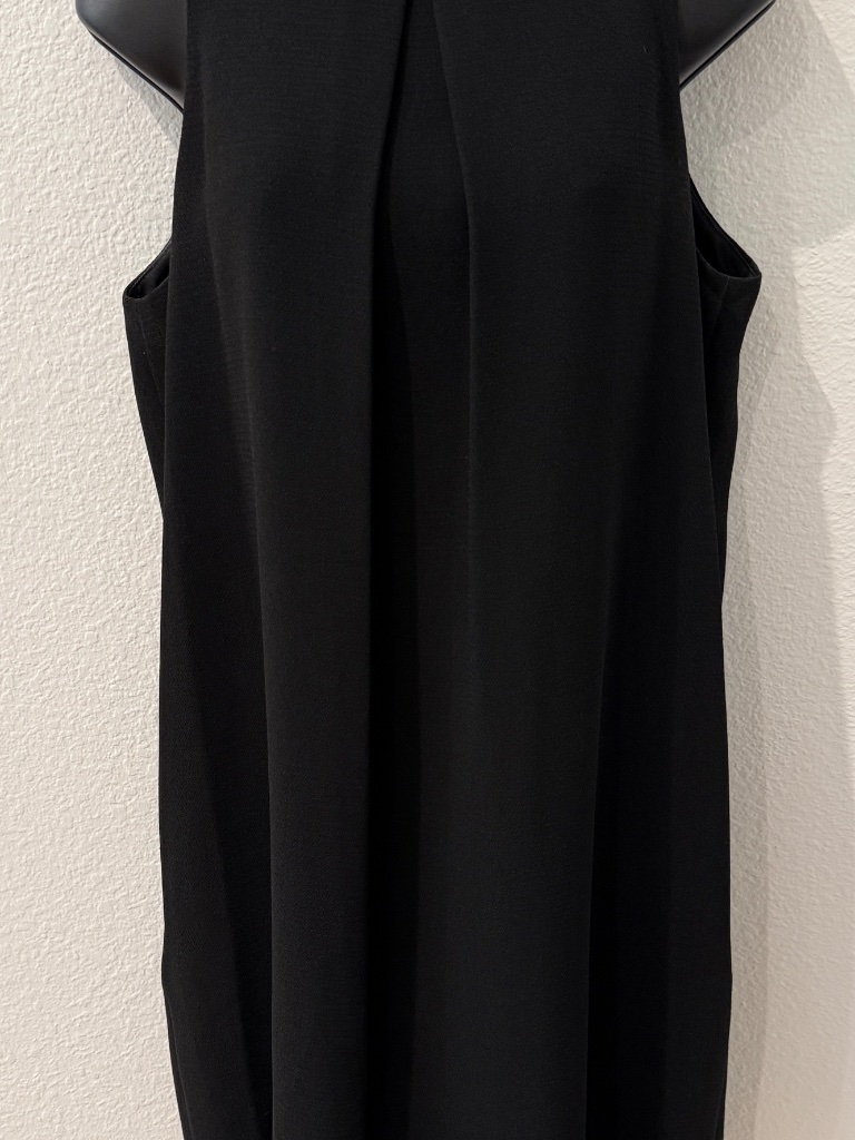 Maggy London | Lbd Mock Cowl Neck Dress | Sleeveless Pleated | Black | 10 | Nwot — image 2 of 8